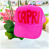 Destination Capri Hat with 3D Lettering