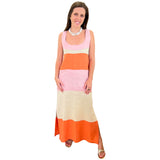 Pink & Orange Linen Margo Dress