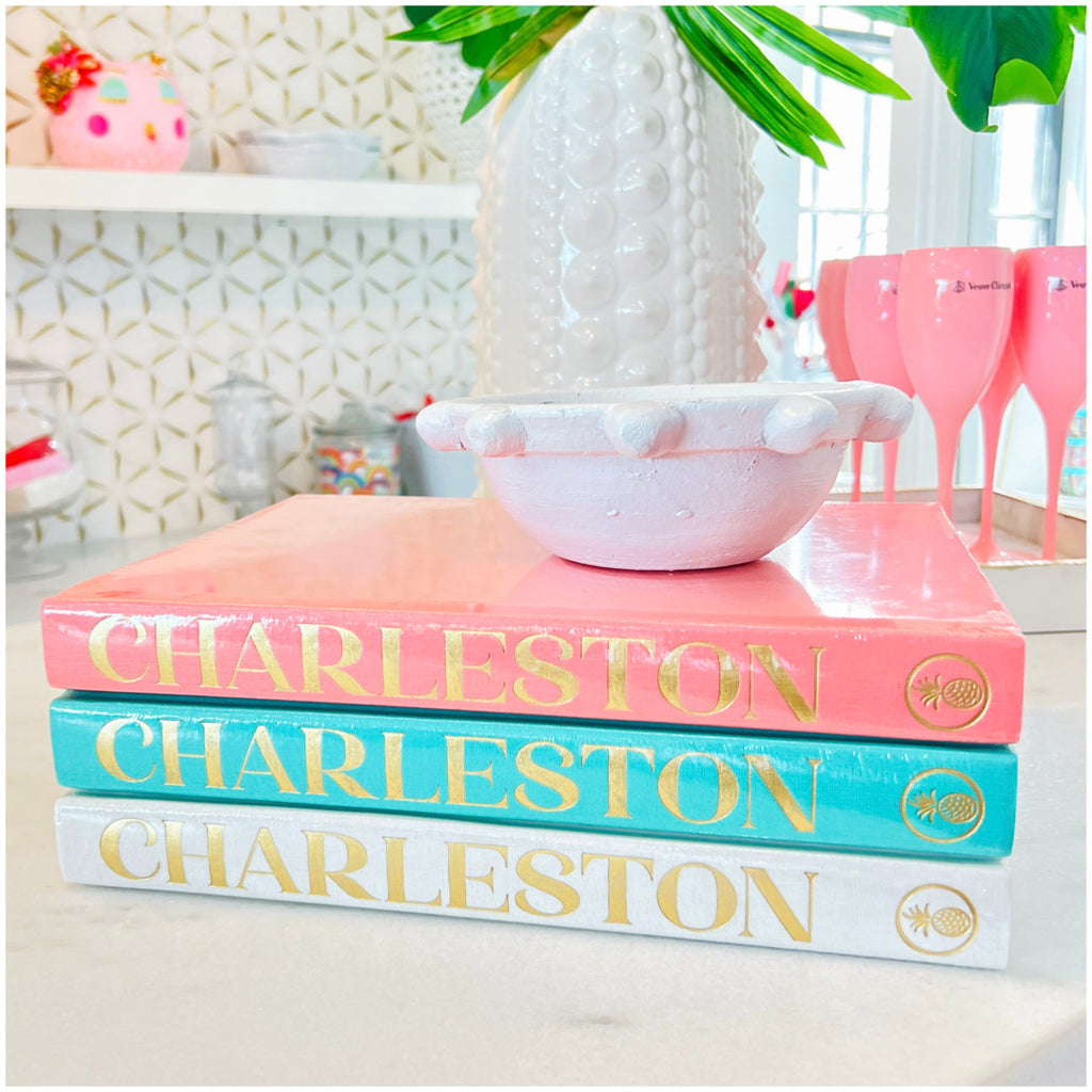 Linen Bound Blank Decorative Coffee Table Book, Charleston - James