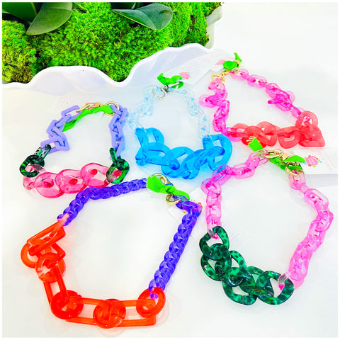 6 STYLES - Handmade Resin Infinity Link Necklaces