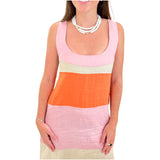 Pink & Orange Linen Margo Dress