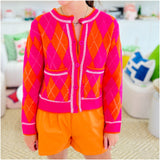 Pink & Orange Metallic Dana Cardigan