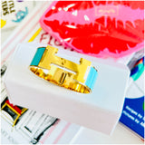Enameled Cuff Bracelets