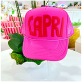 Destination Capri Hat with 3D Lettering