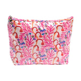 Waterproof Pink Floral Cosmetic Bags