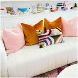Handmade Silk Velvet 16”x24” Large Lumbar Pillows