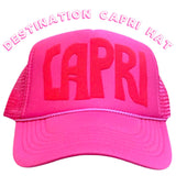 Destination Capri Hat with 3D Lettering