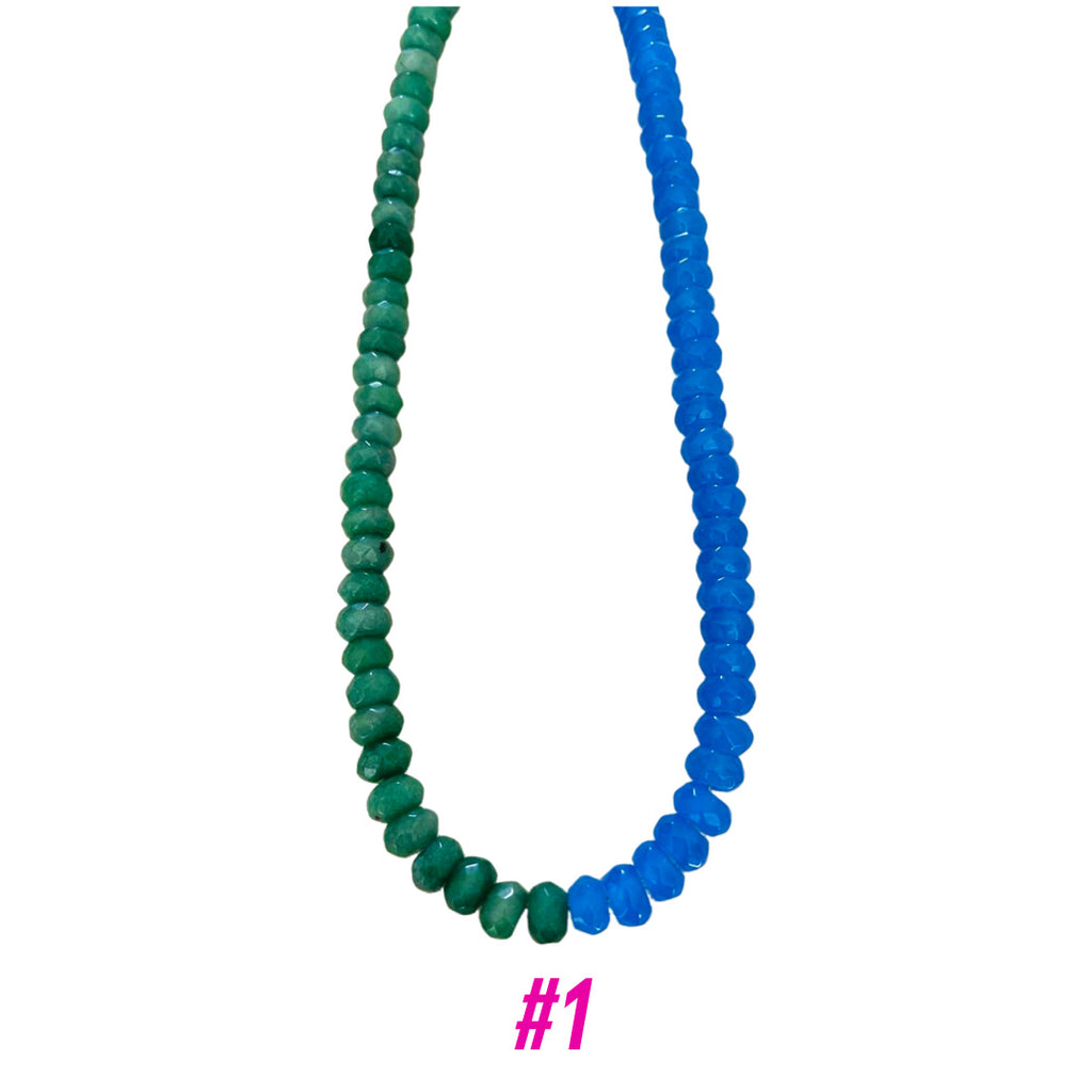 Retro Ombré Pastel Rainbow Tie Dyed Gemstone Candy Necklace – annie  cavalero jewelry