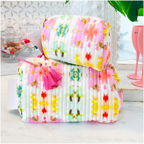 Giverny Quilted Cosmetic Bag by Laura Park