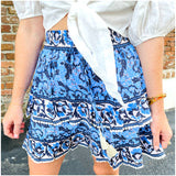Block Print Alena Ruffle Skirt