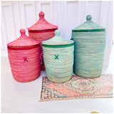 Pink & Teal Swahili Baskets