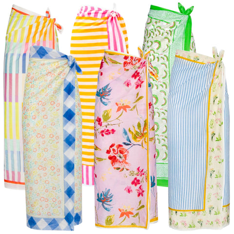 Block Print Cotton Sarongs / Wraps / Scarves