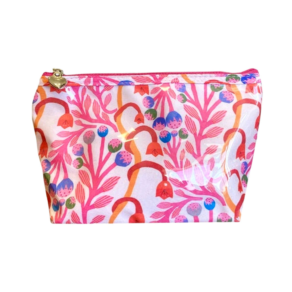 Waterproof Pink Floral Cosmetic Bags - James Ascher