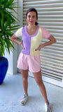 Easter Pink Leather Haviland Shorts