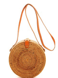 Balinese Round Woven Bag in Caramel