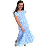 Baby Blue Gingham Smocked BlueBell Dress