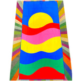 Reversible Sand Free Fast Drying Microfiber Beach Towel with Carrying Pouch