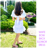White Bow Back Eleanor Dress