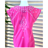 Pink Embroidered Elisa Kaftan Dress