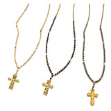 Druzy Stone 16” Cross Necklaces (Great for Layering with shorter Druzy Necklaces!)