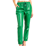 Pink or Holiday Green Leather McClain Jogger Pants