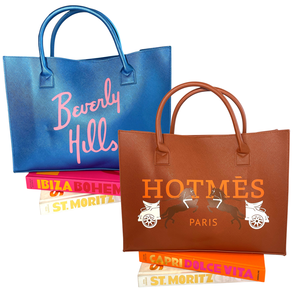 Hotmes & Beverly Hills Vegan Leather 17” Totes - James Ascher