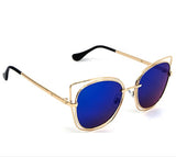 Silver and Gold Modern Cat Eye Sunglasses with Varying Lenses