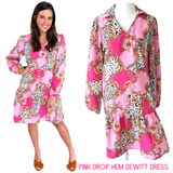 Pink Drop Hem Dewitt Dress