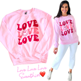 Pink & Red LOVE LOVE LOVE Sweatshirt