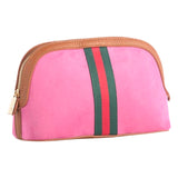 Pink Vegan Suede or Brown Vegan Leather Pouch Clutch