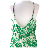 Green Tropical Print Tortola Dress