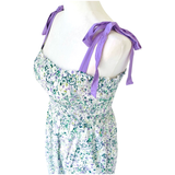 Smocked Tie Shoulder Lavender Fields Dress with Pockets