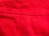 Red Sleeveless BOW Shift Dress with Subtle Ruffle Hem