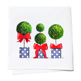Holiday Bow Topiary DINNER or COCKTAIL Napkins (Set of 2)