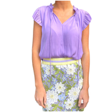 Lilac Pleated Sleeve Leyla Top