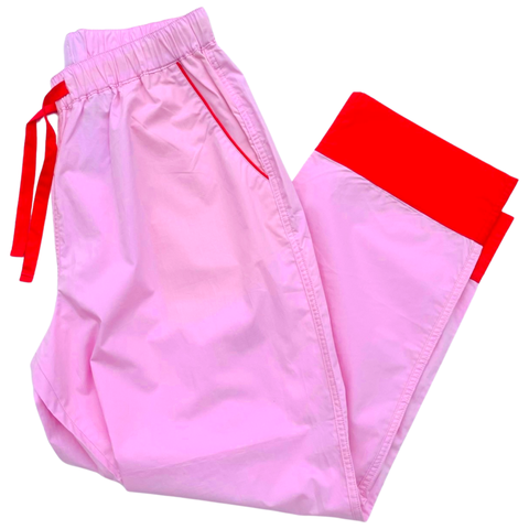 Pink or Lavender Poplin Cotton Zoe PJ Pants