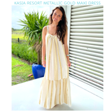 Kasia Resort Metallic Gold Maxi Dress
