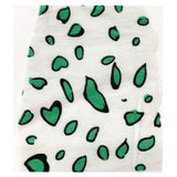 White & Kelly Green Spots Flutter Sleeve Ruffle Neck Dress with Keyhole Back