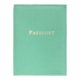 Grain Leather & Gold Foil Passport Cover with Interior Pocket