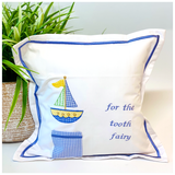 Hand Cross Stitched TOOTH FAIRY Pillows with Pocket (Pillow Insert Included)