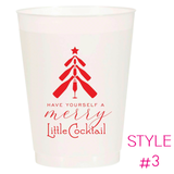 (26 Styles) Set of 10 16oz Frosted Reusable Cups + Design Your Own Bulk Option