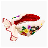 White & Red Beaded Parrot Headband with Top Bow