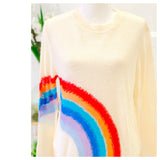 Rainbow Natural Summer Knit Tunic Sweater