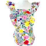 Multicolor Floral Cotton Flutter Sleeve Cassie Top