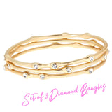 Set of 3 Diamond (Costume) Bangles