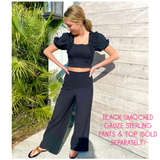 SMOCKED GAUZE Sterling Pants & Top (sold separately)