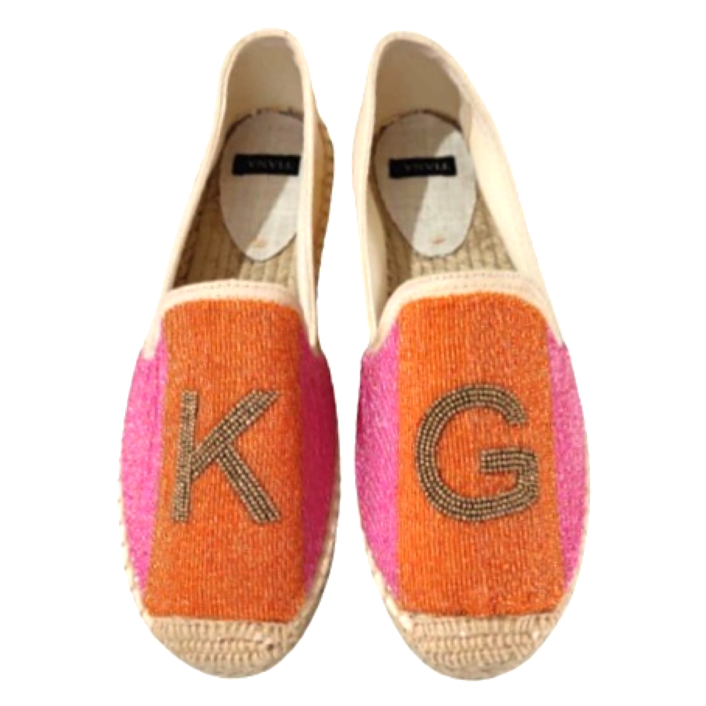 Beaded espadrilles top