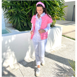 Bubblegum Pink St. Ives Down Vest Jacket with Pockets