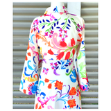 Rainbow Hued Maldives Kimono Dress with Optional Belt