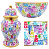 Chinoiserie Ginger Jar, Tray & Bowl